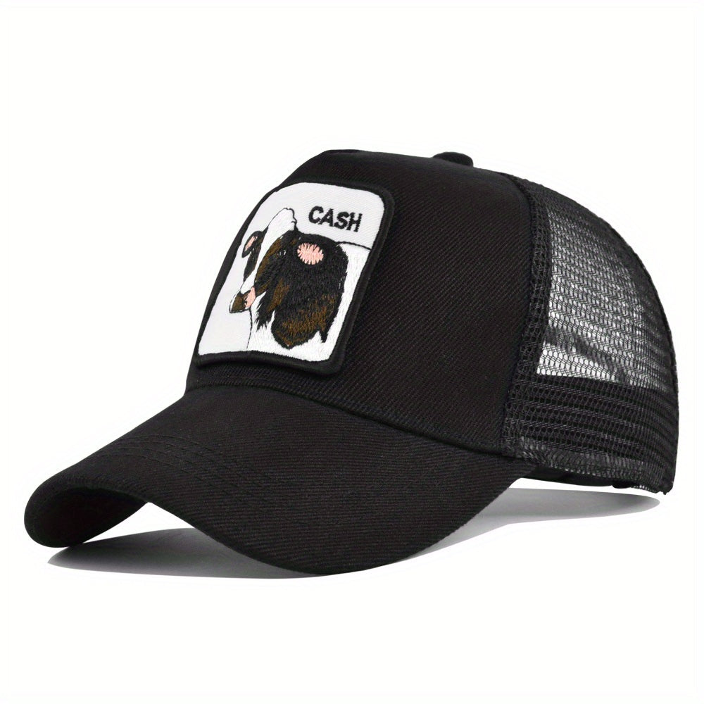Farm Trucker Hat Unisex Animal Mesh Trucker Hat Strapback Square Patch