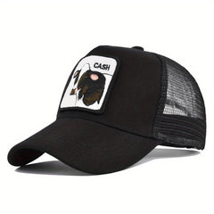 Farm Trucker Hat Unisex Animal Mesh Trucker Hat Strapback Square Patch