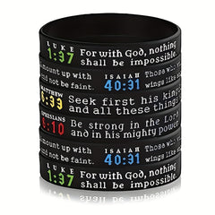 Religious Silicone Bracelet Bible Verse Wristband