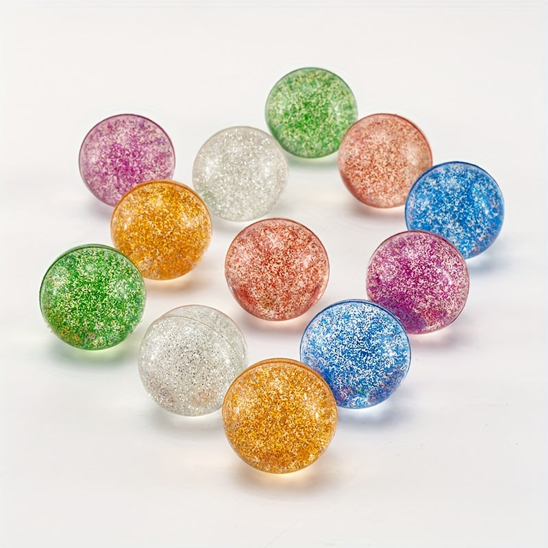 3pcs Glitter Bouncy Balls for Party Favors 42mm Rubber Bounce Balls
