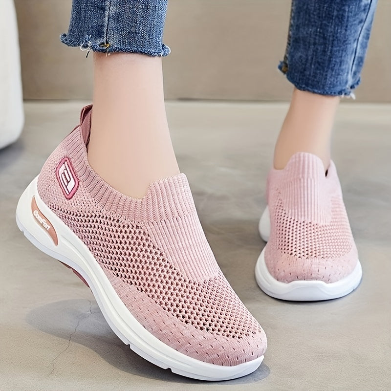 Women's Mesh Slip-On Sneakers Lightweight Tennis Shoes