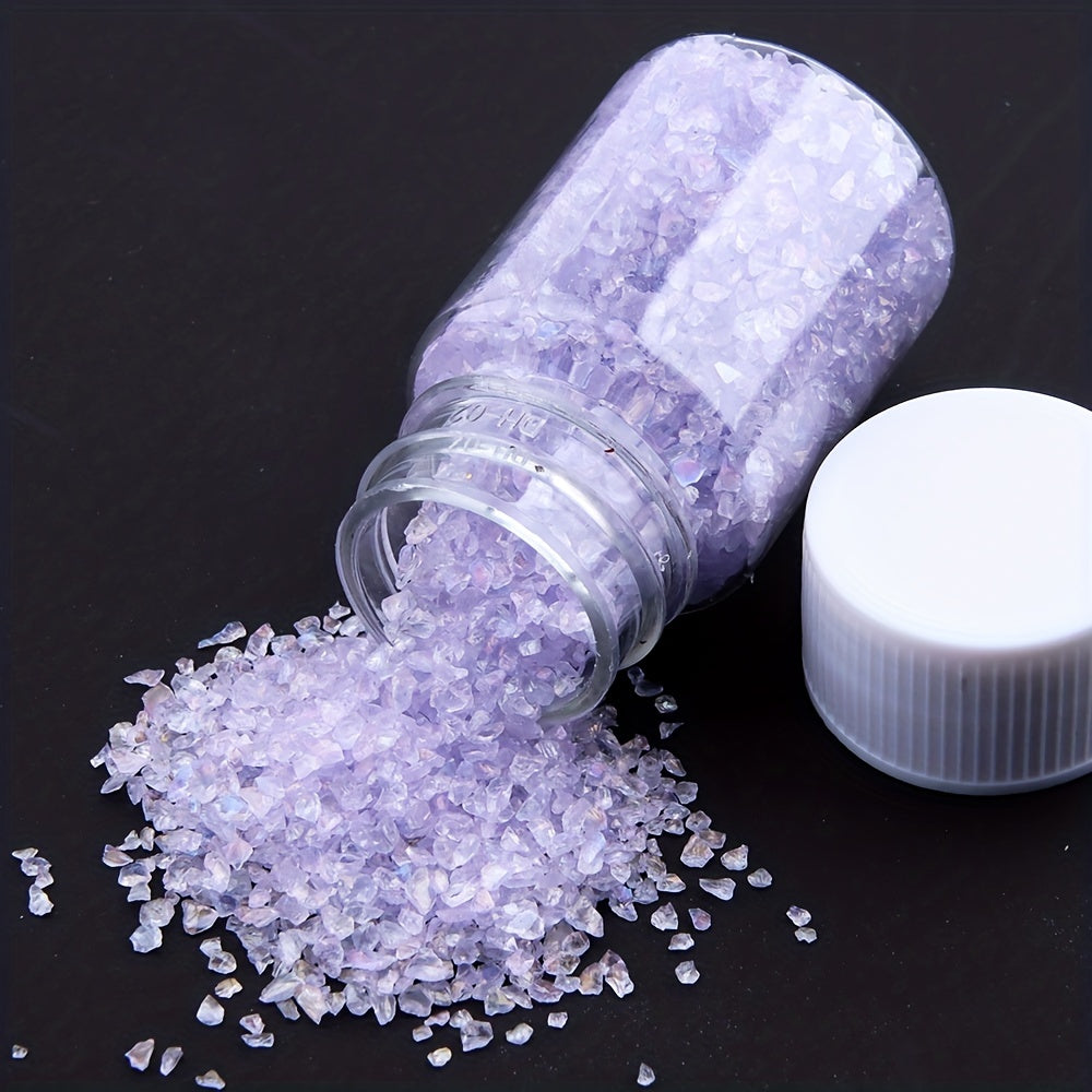 20 Colors Crushed Glass Clear Metallic Crystal Chip Broken Glass Chips Glitter