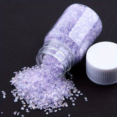 20 Colors Crushed Glass Clear Metallic Crystal Chip Broken Glass Chips Glitter