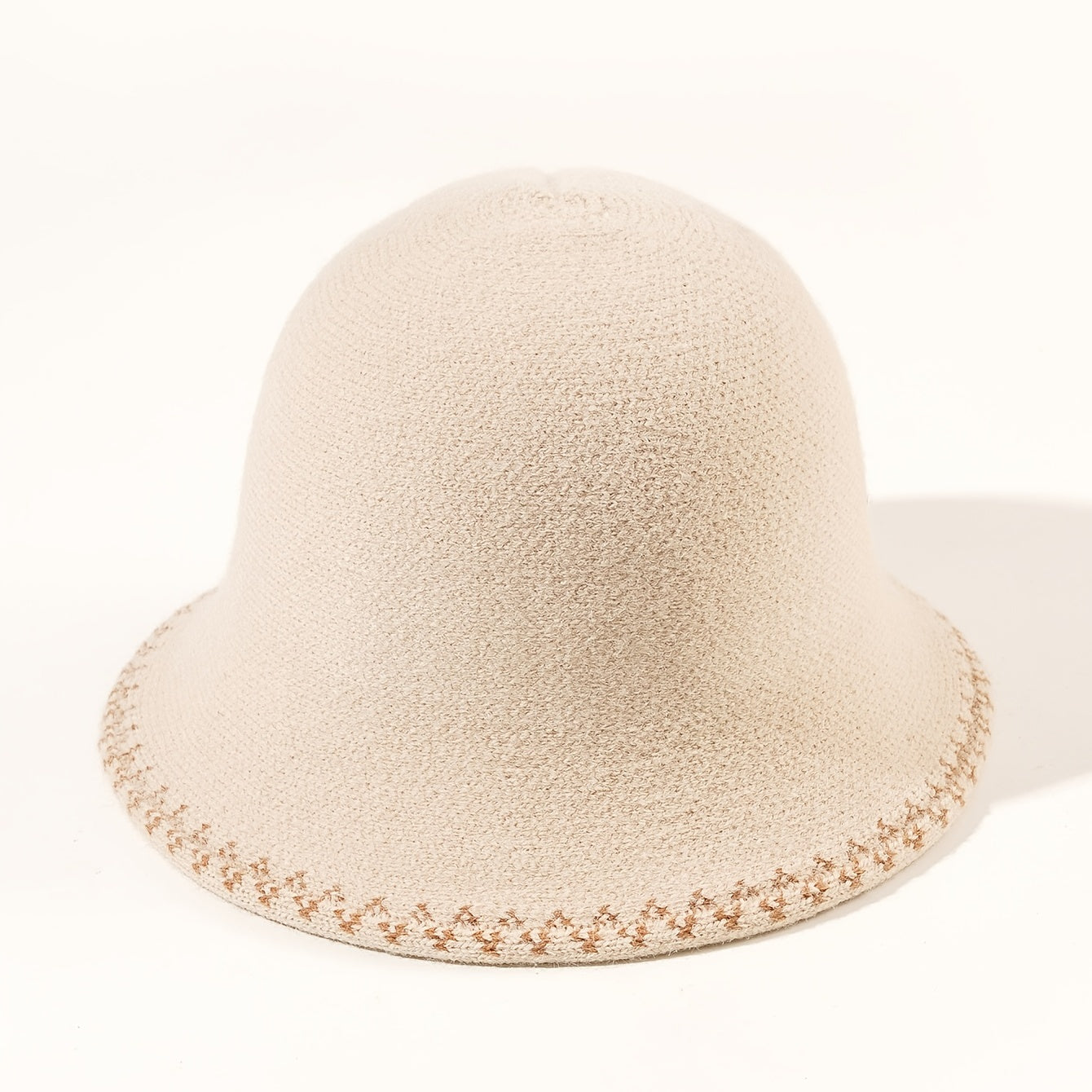 Woolen Knitted Casual Hat Women's Double-sided Bucket Hat