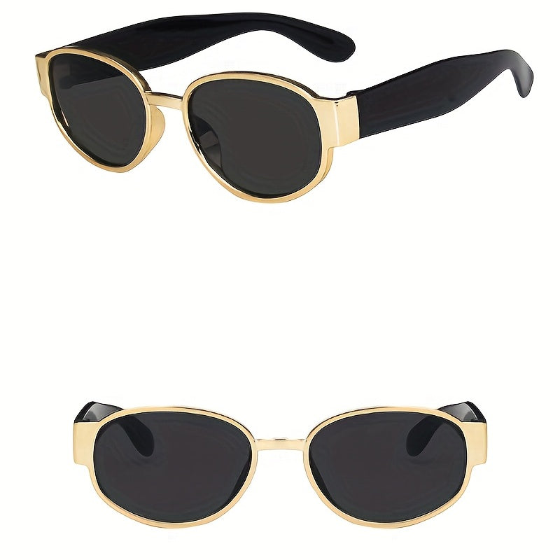 Men's Oval Polarized Sunglasses Vintage Retro Eyewear