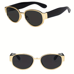 Men's Oval Polarized Sunglasses Vintage Retro Eyewear