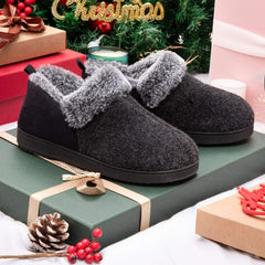 Women's Fuzzy Fleece Memory Foam Slip on Shoes