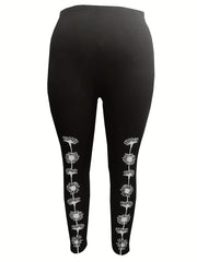 Floral Print High Rise Fitness Leggings