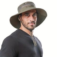 Outdoor Mesh Anti Mosquito Hat Sunscreen Quick Drying Bucket Hat for Men