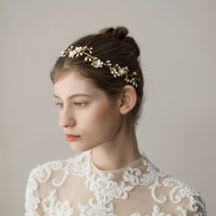 Crystal Faux Pearl Head Piece Head Jewelry Women's Hair Accessories