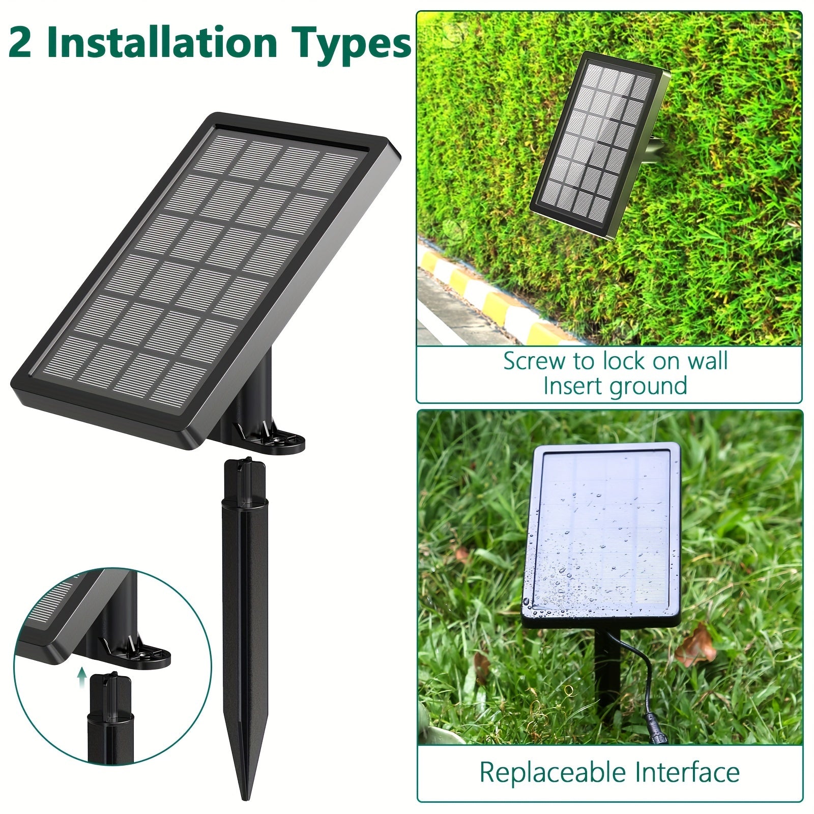 5W Solar Fountain DIY Water Feature with 6 Nozzles