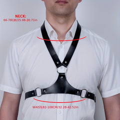 Men's Leather Chest Strap for Matching Shirts