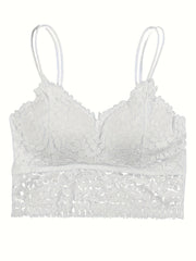4pcs Lace Wireless Bras Comfy & Breathable Bra Women's Lingerie