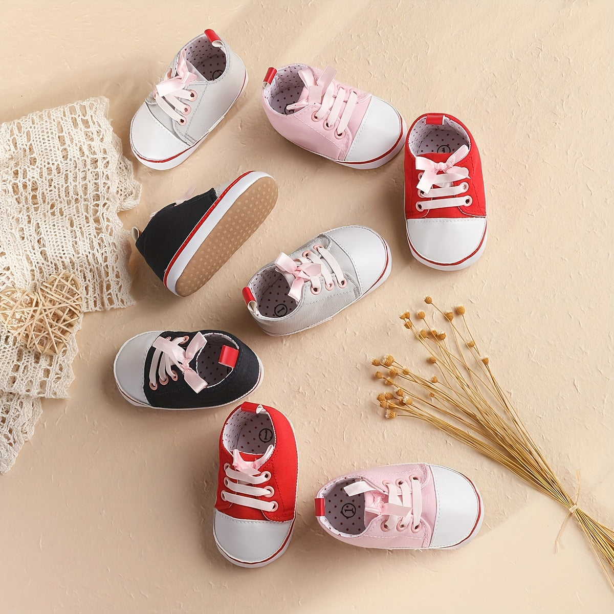 Baby Girls Comfortable Non Slip Sneakers for Indoor Outdoor Walking