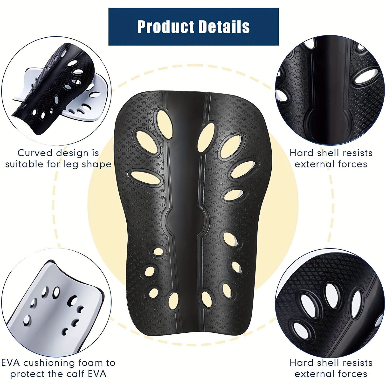 2 Pairs Superlight Soccer Shin Guards with Sleeves