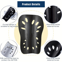 2 Pairs Superlight Soccer Shin Guards with Sleeves
