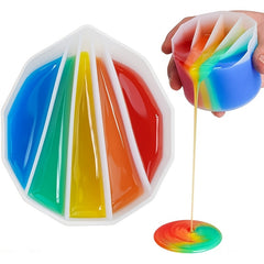 Split Cup For Paint Pouring Silicone Split Pouring Cup With Dividers