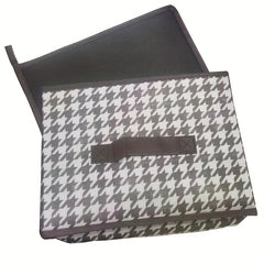Houndstooth Clothes Drawer Storage Basket Large Reusable Box