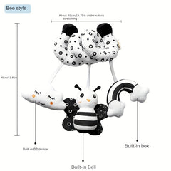 Cute Animal Crib Toy with Bell and Bee - Baby Toy Spot