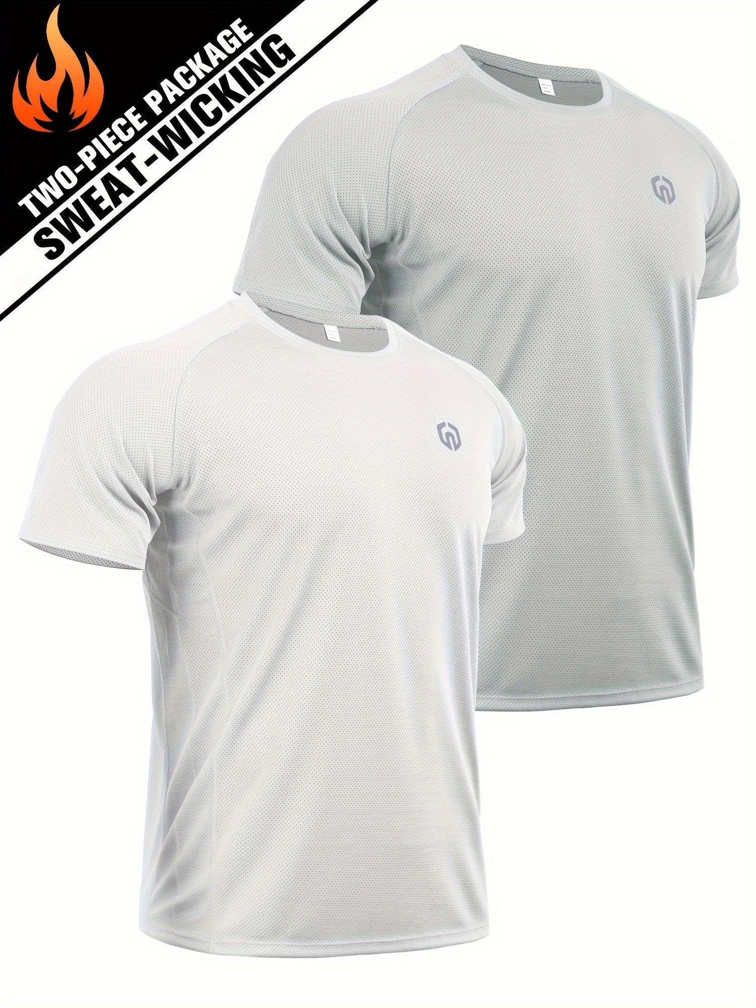 Men's Sports Tee Shirt for Summer Fitness - Round Neck Stretch T-shirt