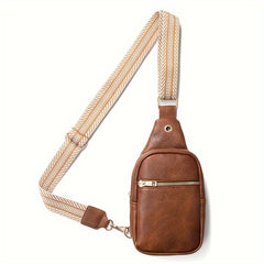 Stylish Small Shoulder Bag with Woven Strap for Women