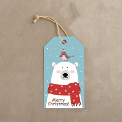 50pcs Merry Christmas Gift Label Hanging Paper Santa Claus DIY Card For Envelope