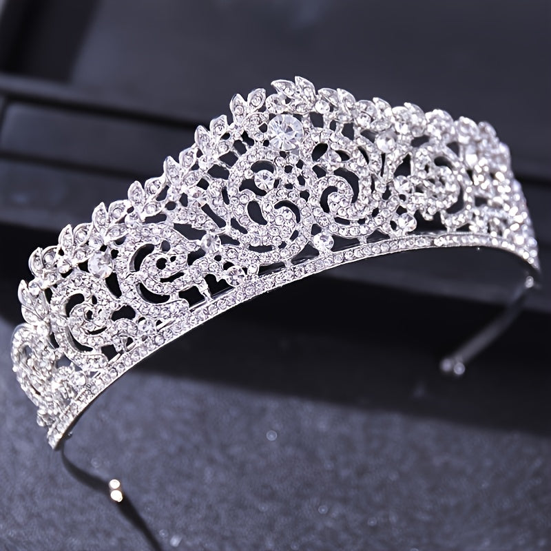 Crystal Wedding Tiara Bridal Silver Golden Bride Headband