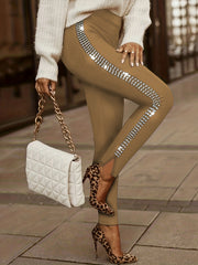 Rhinestone Skinny Pants for Women