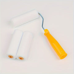 Paint Roller Brush Set with Tray and Covers, 3 Foam and 3 Polyester Rolls
