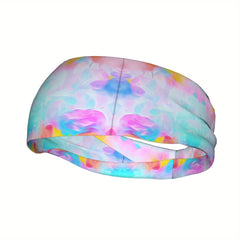 Men's Non Slip Workout Headband Sweat Wicking in Pastel Rainbow Colors