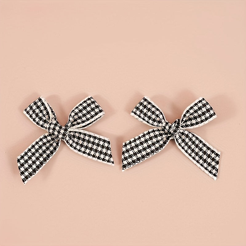 20pcs Christmas Mini Bow Ribbon Plaid DIY Crafts Christmas Bow Decoration