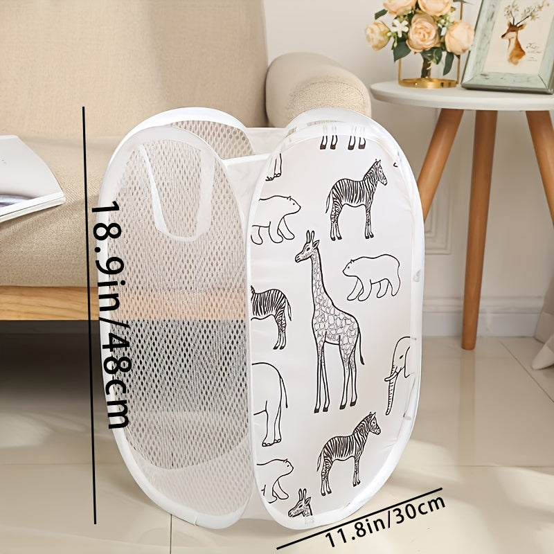 Cartoon Giraffe Laundry Basket Pop up Laundry Hamper With Handles