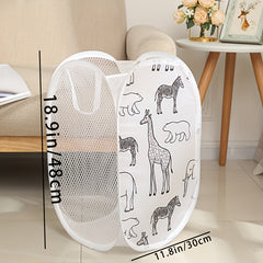 Cartoon Giraffe Laundry Basket Pop up Laundry Hamper With Handles