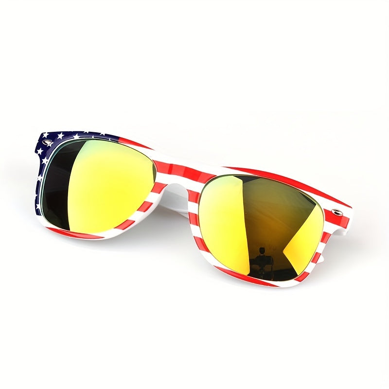 Star Print Striped Men's Sunglasses UV400