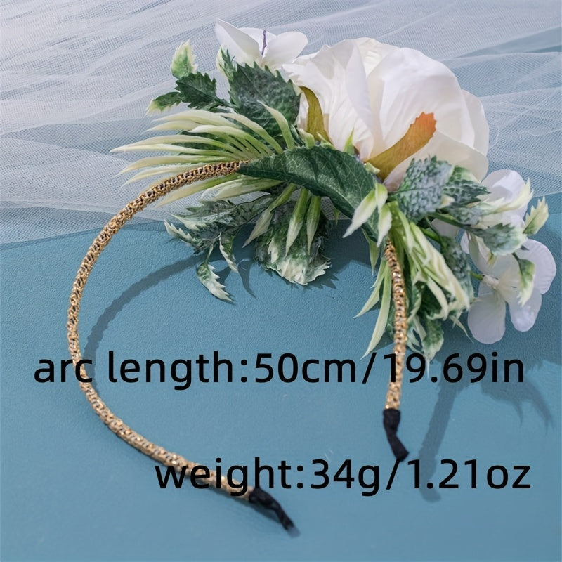 Princess Floral Hair Hoop for Girls, Decorative Hair Accessories