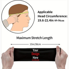Personalized Sports Headbands with Name Photo Elastic Cl