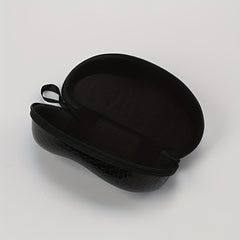 Men's Textured PU Leather Glasses Case Hard Protective Sunglasses Cover