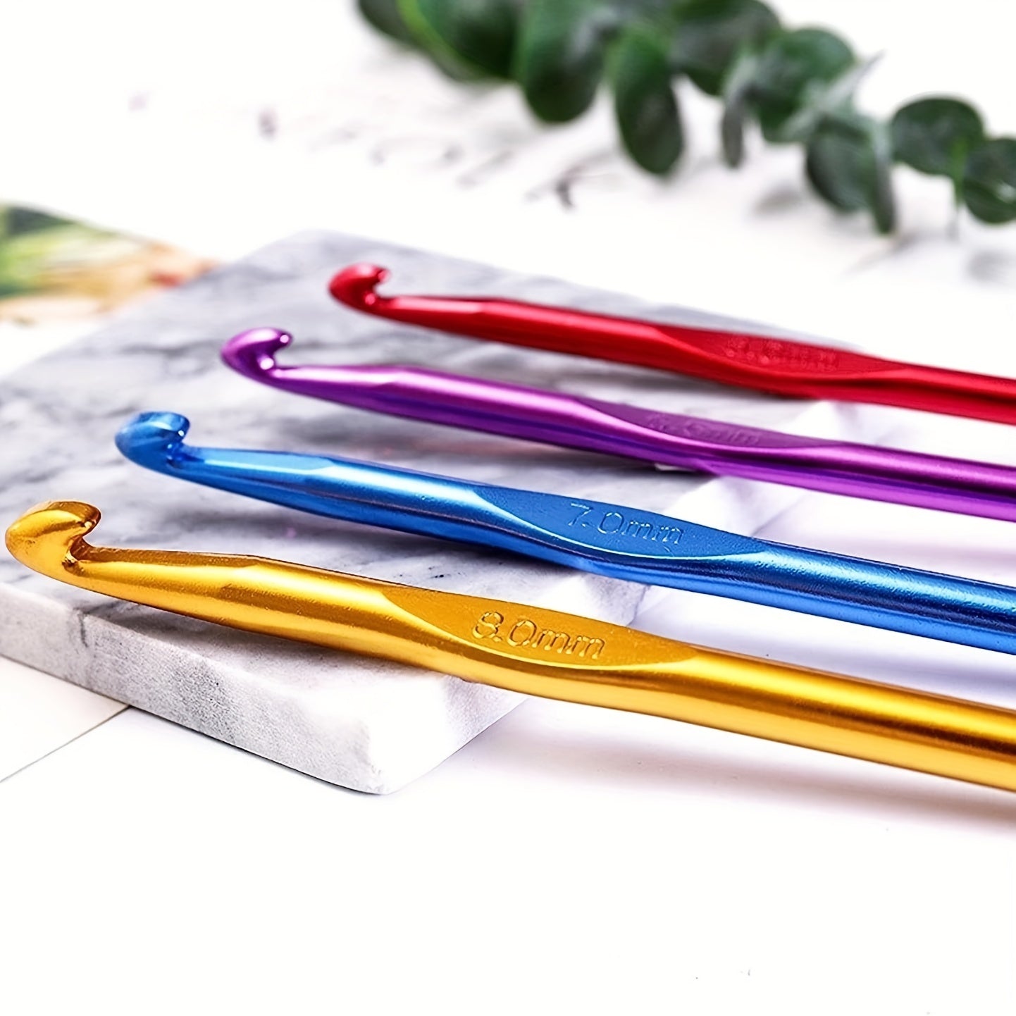 14pcs Aluminum Crochet Hooks Knitting Needles Kit for Knitter