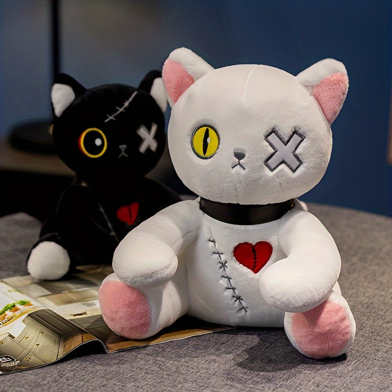 Creepy Cat Plush Spooky Gothic Stuffed Animal Horror Cat Doll