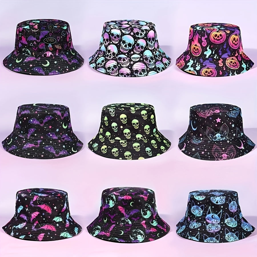 Halloween Elements Reversible Bucket Hat