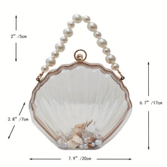Shell Shoulder Bag Transparent Satchel Bag All Match Bag