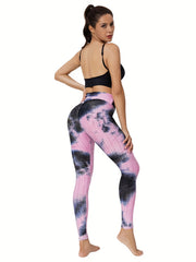 Tie Dye Yoga Leggings Women Fitness Running Gym Active Pants