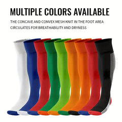 Men's Breathable Striped Thigh Soccer Socks