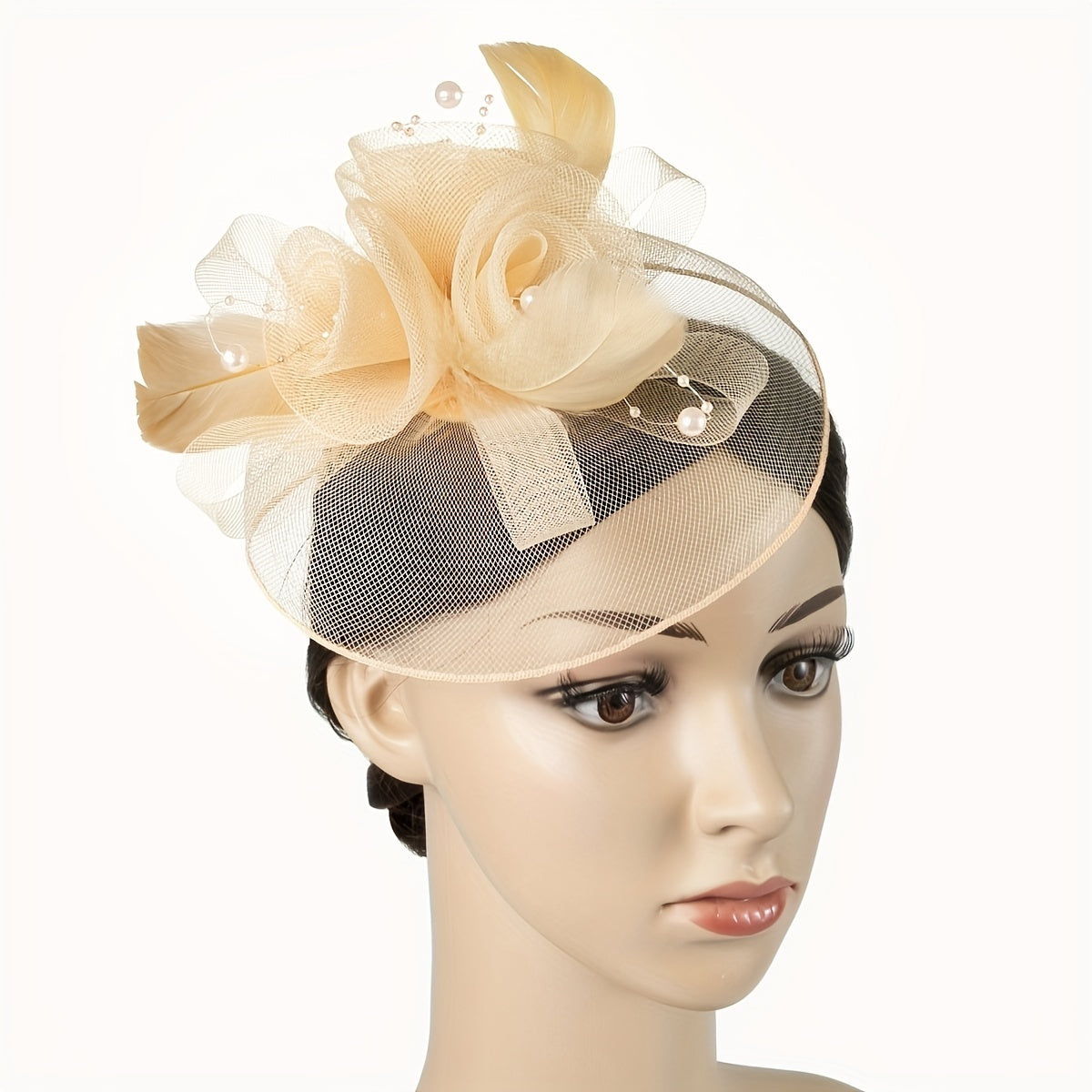 Women Feather Hair Clip Duck Billed Clip for Derby Hat Church Hat