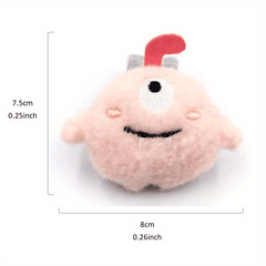 Adorable Plush Monster Brooch for Girls