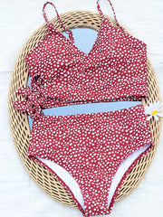 Dalmatian Bikini Set V Neck Bra & Wrap Hi