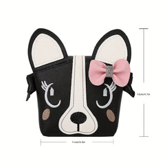 Cute Puppy Shoulder Bag with Bow for Girls