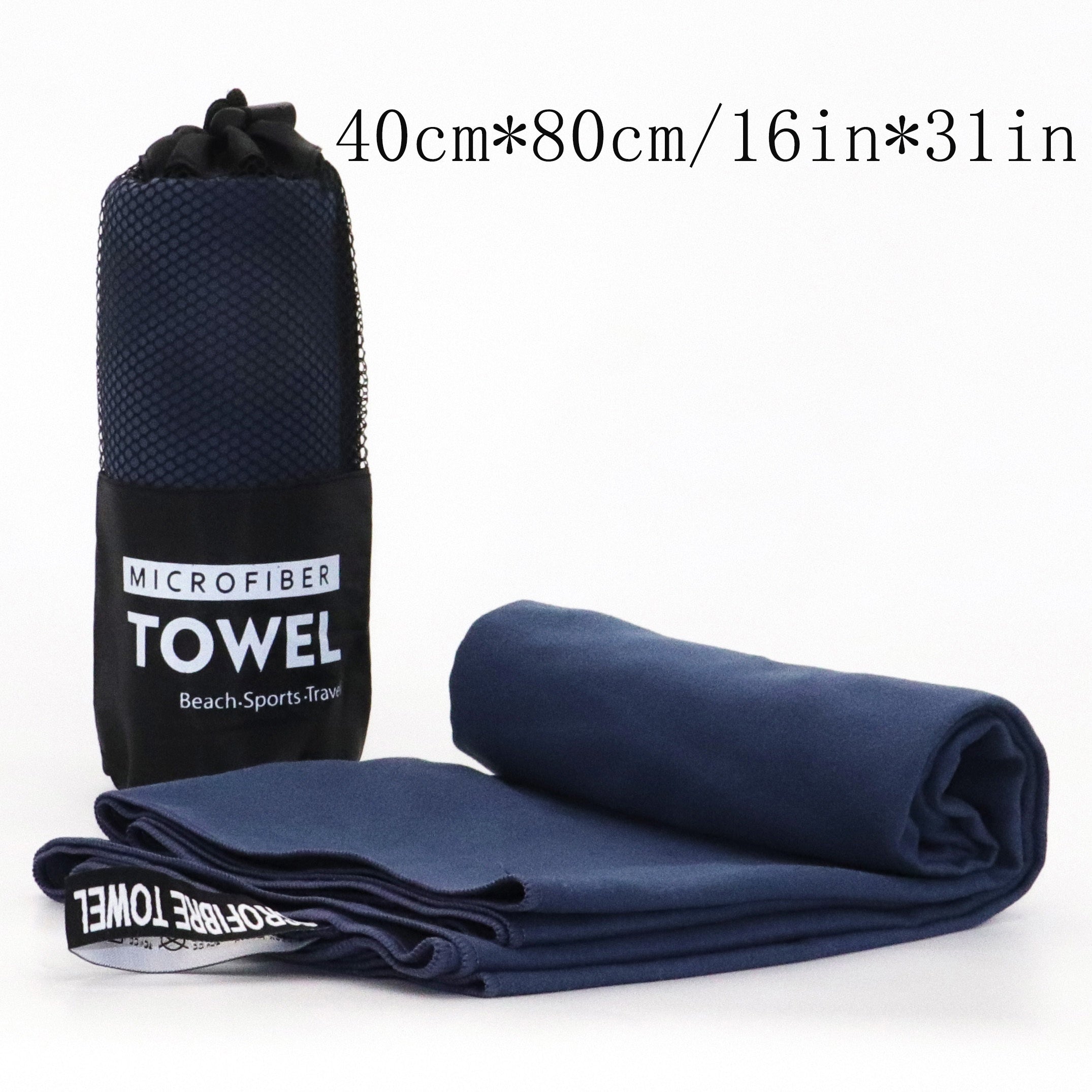 Microfibre Towel Compact Lightweight Fast Drying Travel Sports Gym