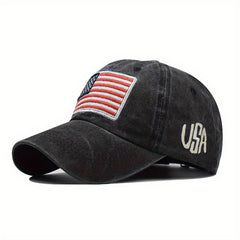 Men's Flag Embroidered Cotton Baseball Cap