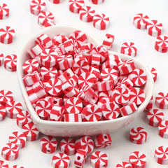 50pcs Christmas Candy Clay Beads DIY Necklace Bracelet Jewelry Making Supplies